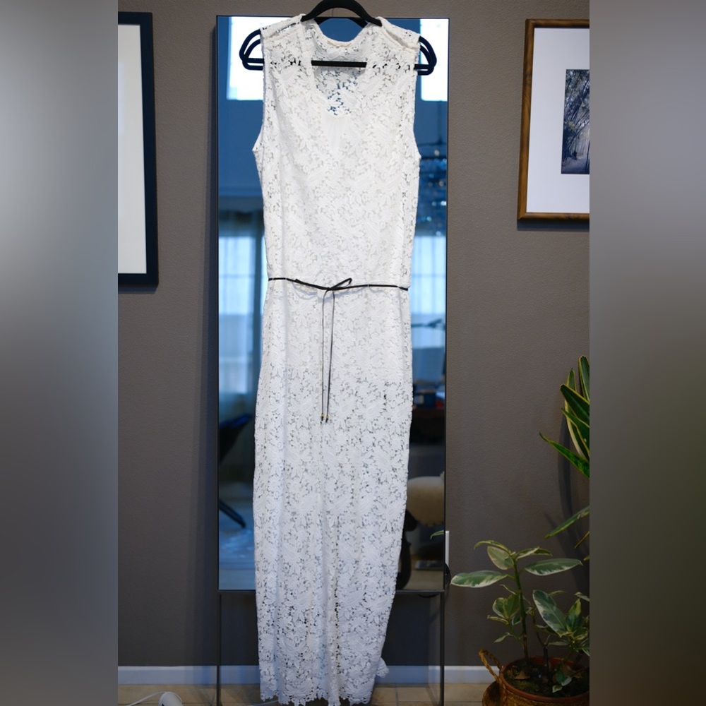 Maje Elegant White Lace Dress size2